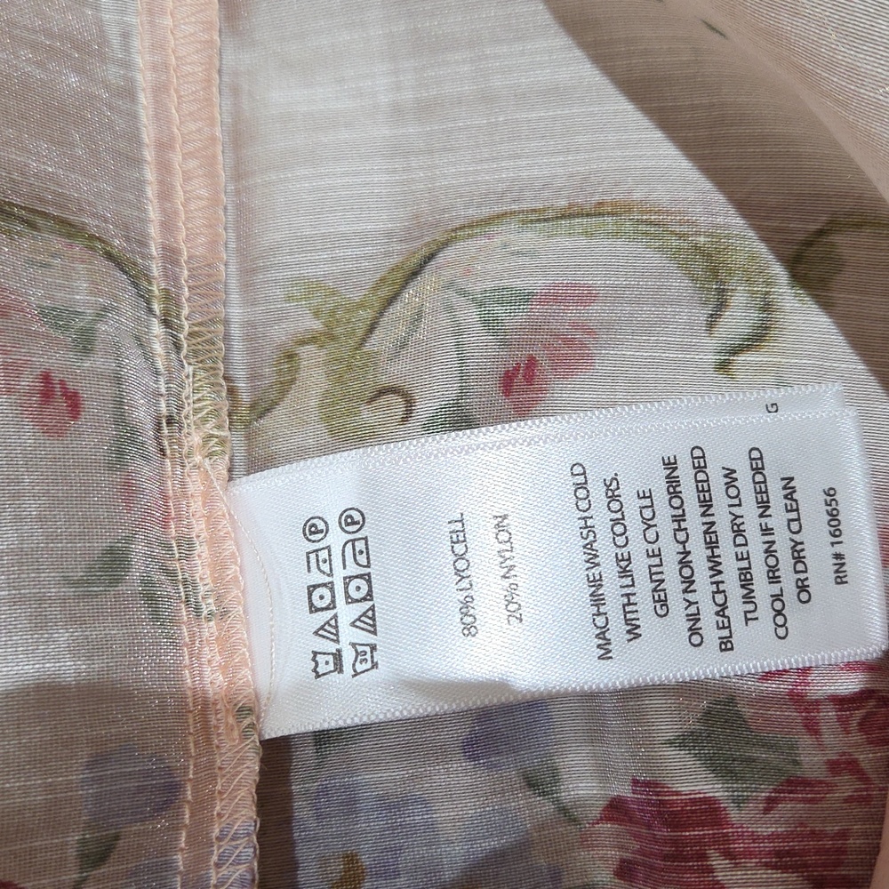 Nwt Xl & Large Joie Floral Button Down Shirt - Pink and Blue - Picture 15 of 17